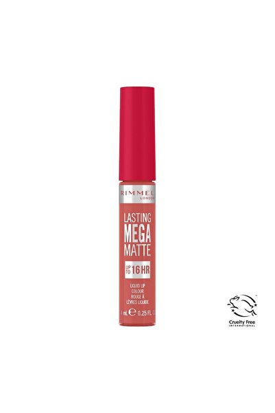 Rimmel Liquid lipstick Lasting Mega Matte 600 Coral Sass, 7.4 ml 