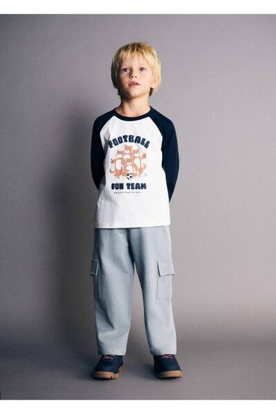 MANGO Baby Pamuklu jogger kargo pantolon