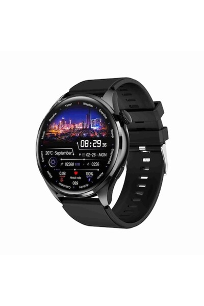 zyteq ZYTEQ Smartwatch, 1.46 inch HD screen, heart rate and blood pressure monitoring, black