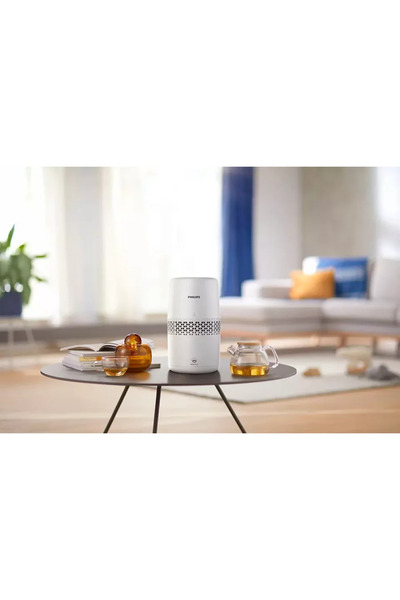 Philips Umidificator de aer seria 2000 HU2510/10, tehnologie NanoCloud, Culoare Alb, rezervor apa 2L
