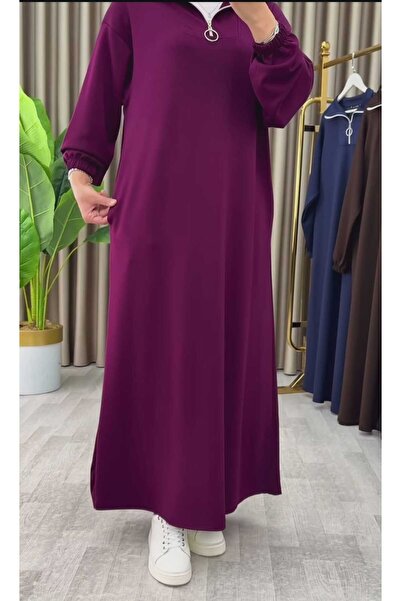 verabelle Plus Size Zipper Neckline Long Dress