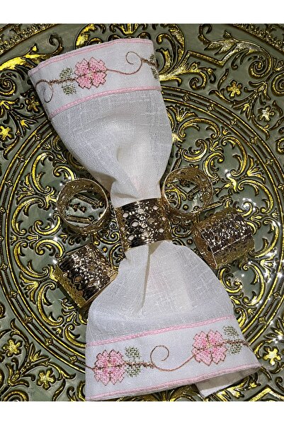 İsmet toka 6 Pieces - Circle Napkin Holder Luxury New Year (Stainless) - Metal Accessory