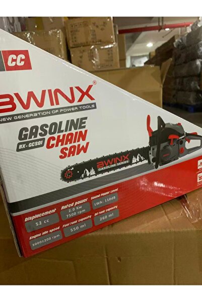 BWINX 16-inch 52cc Petrol Chainsaw, 2.0 kW, 7500 RPM, 2-Stroke, Model BX-GCS 01