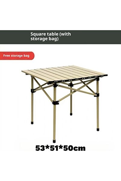 None طاولة تخييم ونزهة مدمجة قابلة للطي مع حقيبة حمل، خفيفة الوزن ومتينة، قاب...