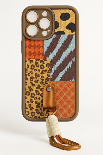 OSG iPhone 16 Pro Max Compatible Premium Camera Protection Phone Case with Leopard Pattern Bracelet