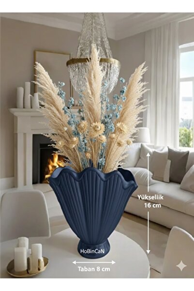 Pelirum Dekoratif Şık Modern Trend Istiridye Vazo - Mekanlarınıza Zarif Bir D...