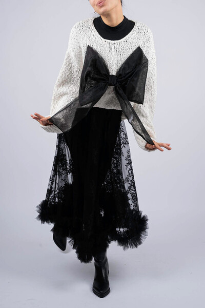 monarh Soft sweater with/without detachable bow