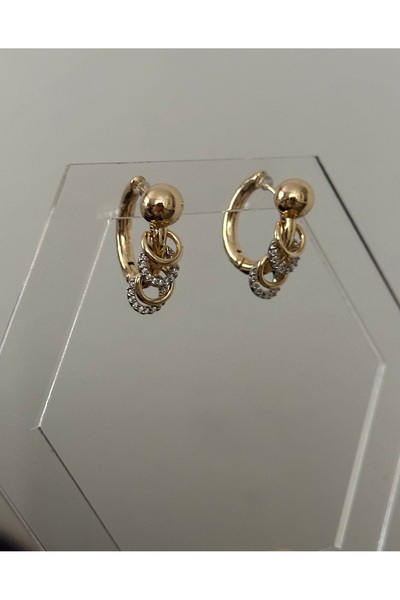 mibrillo Brand Equivalent Charm Hoop Earrings