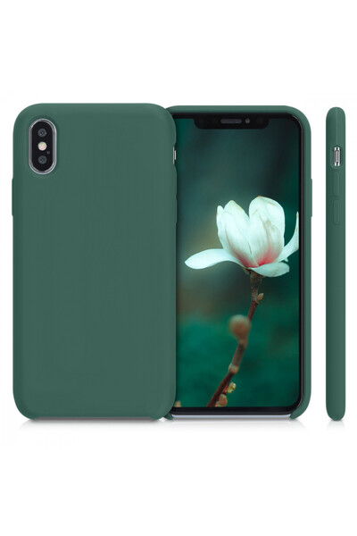 KWmobile Case for Apple iPhone X / iPhone XS, Silicone, Green, 46313.166