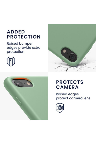 KWmobile Case for Apple iPhone SE 3/iPhone 8/iPhone 7, Silicone, Green, 40225.243