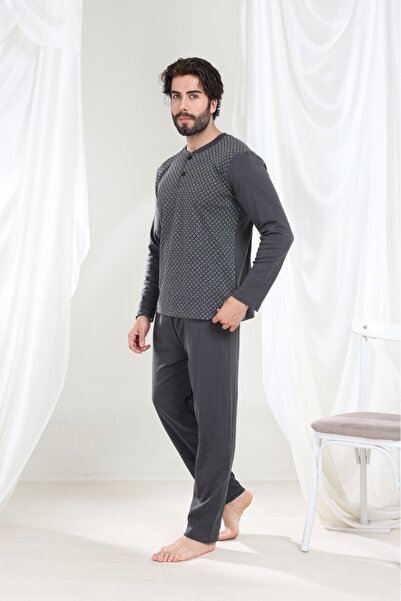 Pyjama Familya Men's Winter Patterned Pajama Set