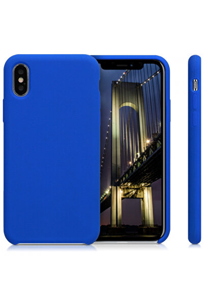 KWmobile Case for Apple iPhone X / iPhone XS, Silicone, Blue, 42495.134