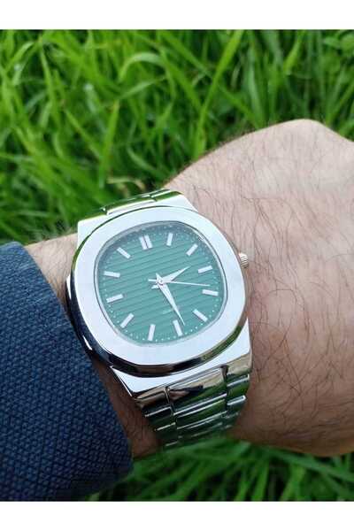 Brality Pate Model Steel Cord Men's Wristwatch- Silver Case- Silver Color Cor...