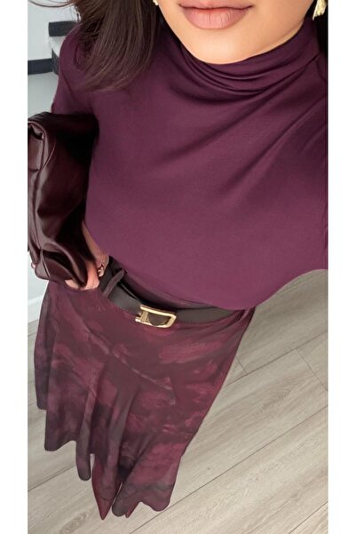 Oslove Plum Double Modal Fisherman Blouse