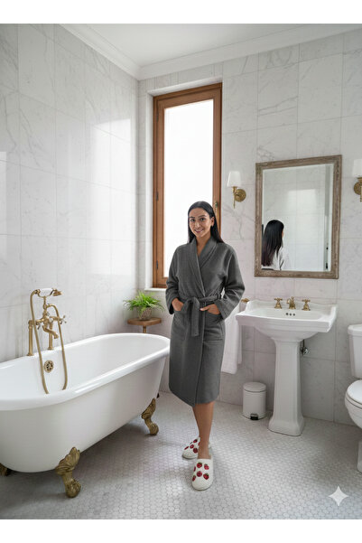 NATURAL FABRICA روب استحمام من نسيج الوافل