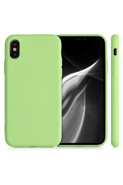 KWmobile Case for Apple iPhone X / iPhone XS, Silicone, Green, 49982.214