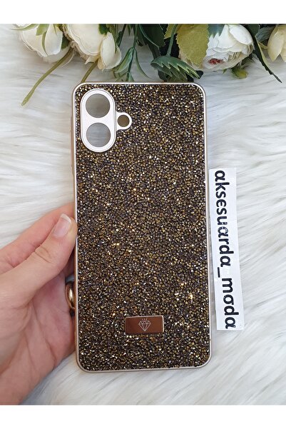 ZB Aksesuarda Moda حافظة فاخرة متوافقة مع هاتف سامسونج جالاكسي A07 مزينة بأحج...