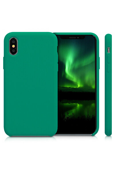 KWmobile Case for Apple iPhone X / iPhone XS, Silicone, Green, 42495.142