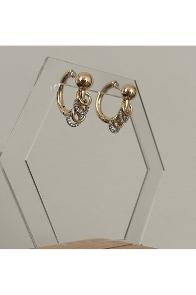 mibrillo Brand Equivalent Charm Hoop Earrings