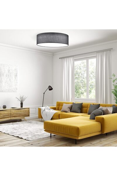 OEM 22W LED 40cm Remote-Controlled Round Flush Mount Ceiling Light - Dimmer & Colour Temp - Dark