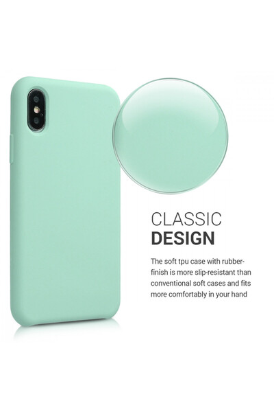 KWmobile Case for Apple iPhone X / iPhone XS, Silicone, Green, 46313.71