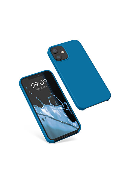 KWmobile Case for Apple iPhone 12 Mini, Silicone, Blue, 52640.228