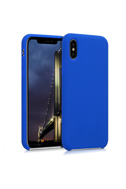 KWmobile Case for Apple iPhone X / iPhone XS, Silicone, Blue, 42495.134