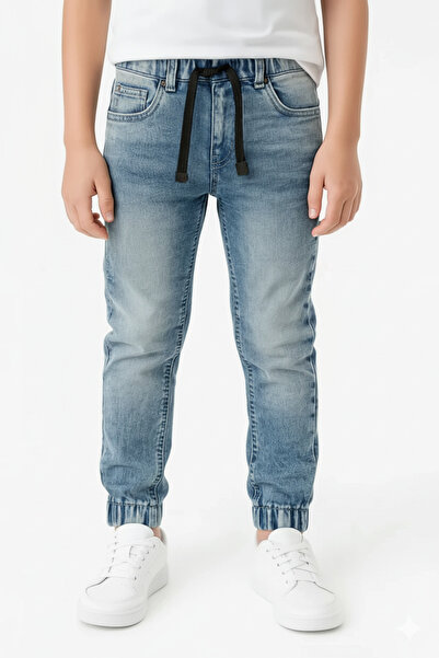 STITCH by MH Kids' Elastic Cuffs Denim Jogger Jeans