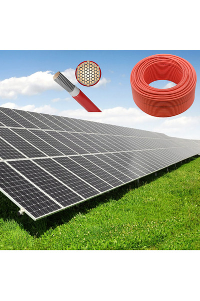 OEM 4 mm solar photovoltaic conductor, Red UV protection - 17 m + screwdriver