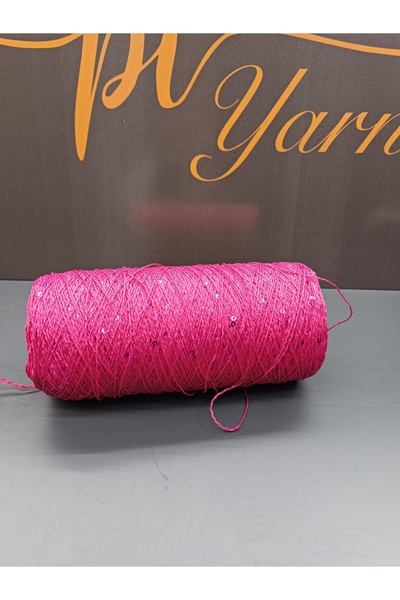 Pİ Yarn Pullu el örgü ipi 500 gr fuşya
