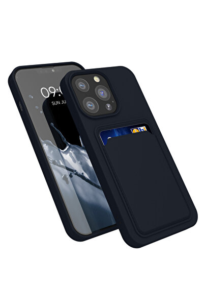 KWmobile Case for Apple iPhone 13 Pro, Silicone, Blue, 55969.17