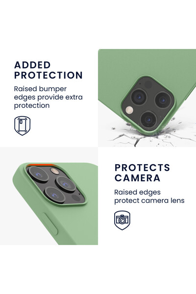 KWmobile Case for Apple iPhone 12 Pro Max, Silicone, Green, 52644.243