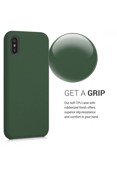 KWmobile Case for Apple iPhone X / iPhone XS, Silicone, Green, 42495.80