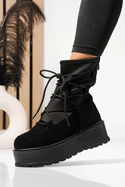 Zaira Ghete dama captusite negre din piele ecologica intoarsa Yvette #23162 - 39