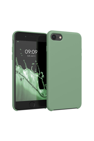 KWmobile Case for Apple iPhone SE 3/iPhone 8/iPhone 7, Silicone, Green, 40225.243