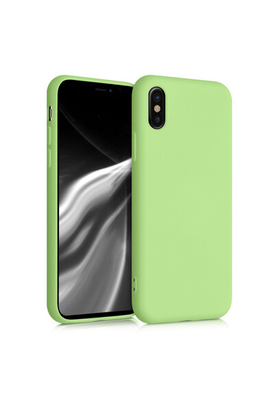 KWmobile Case for Apple iPhone X / iPhone XS, Silicone, Green, 49982.214