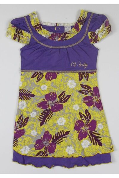 Primii Pasi Short sleeve dress, S29050, First Steps, purple, 4 years