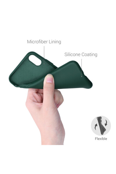 KWmobile Case for Apple iPhone X / iPhone XS, Silicone, Green, 52975.169
