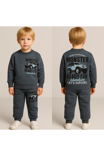 sofi kids طقم علوي وسفلي بطبعة وحش للأولاد