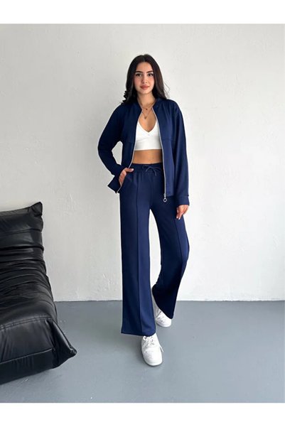 CyRo Set trening damă din material modal, cu fermoar, relaxed fit