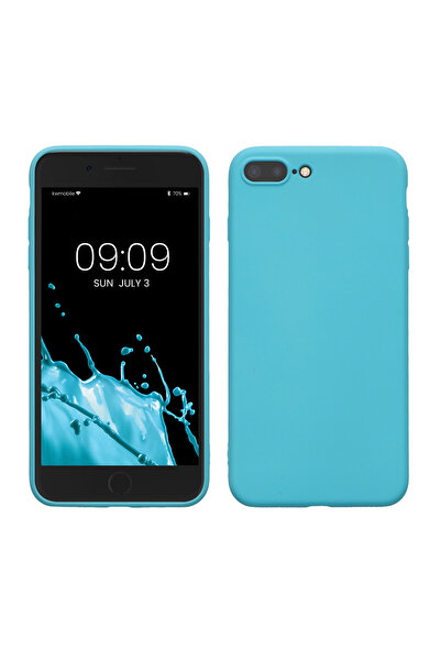 KWmobile Case for iPhone 8 Plus / iPhone 7 Plus, Silicone, Blue, 49981.223