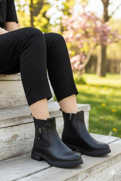 fort 222263 أحذية نسائية مريحة ببطانة دافئة ونعل مضاد للانزلاق مع سحاب