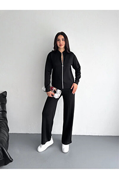 CyRo Women's Modal Fabric Zippered Comfortable Fit Tracksuit Set