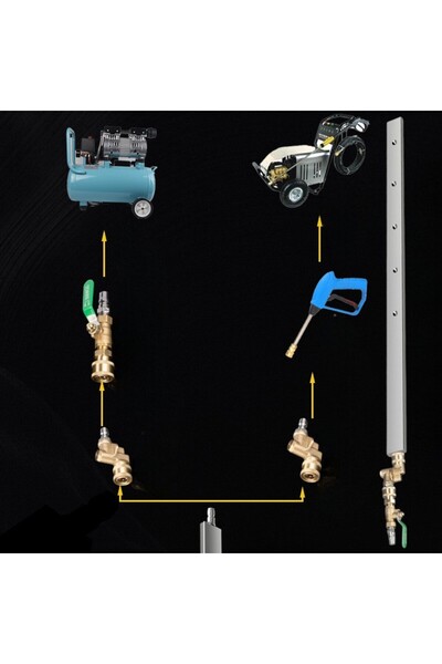 OEM Dual-use radiator cleaning device with water/air jet - 2 pieces, compatible with compressors