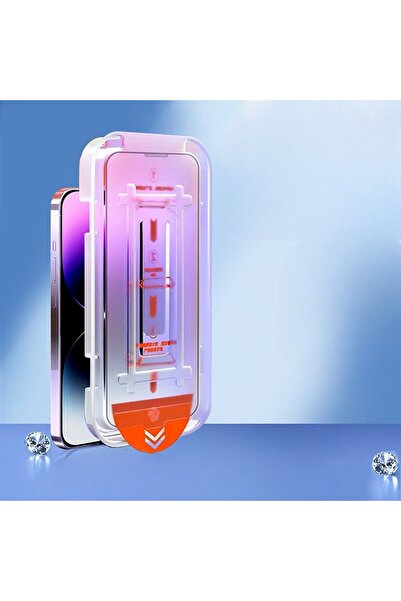 Flippy Quick-Install Tempered Glass Screen Protector for iPhone 15 Pro - Full Cover, HD, Black Edges