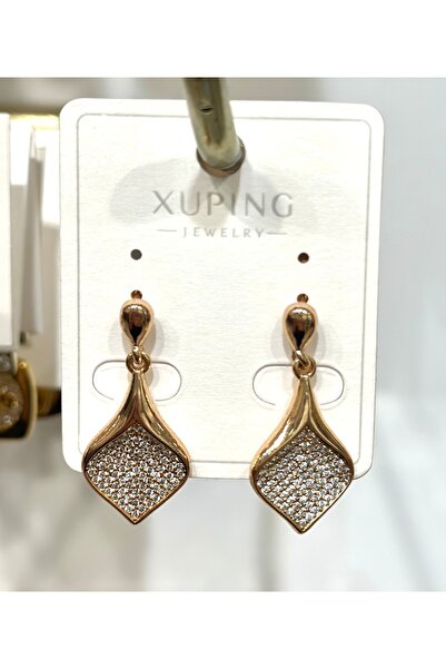 stainles steel أقراط زركون من Xuping باللون الذهبي الوردي