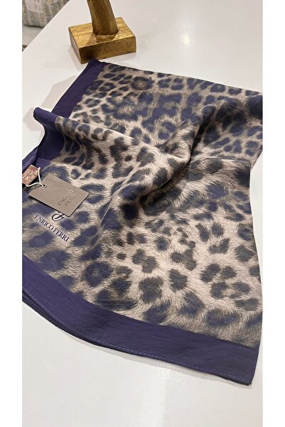 ENRİCO FERRİ Modal Cotton Leopard Shawl