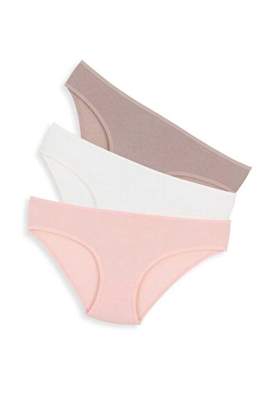 BAY01 Pamuklu Kadın Bikini Kilot 3'lü Paket