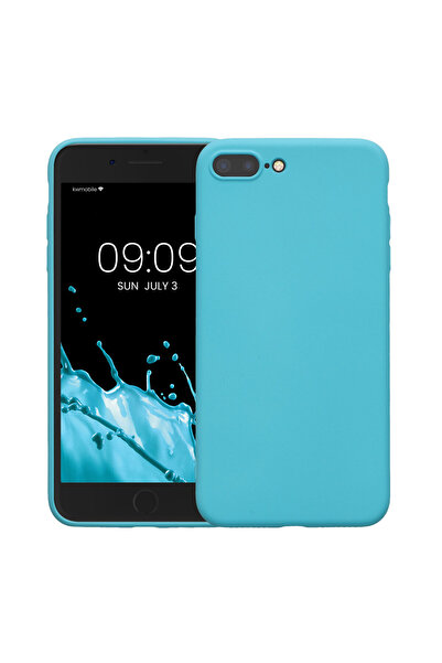 KWmobile Case for iPhone 8 Plus / iPhone 7 Plus, Silicone, Blue, 49981.223