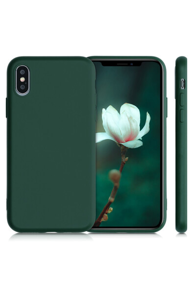 KWmobile Case for Apple iPhone X / iPhone XS, Silicone, Green, 52975.169